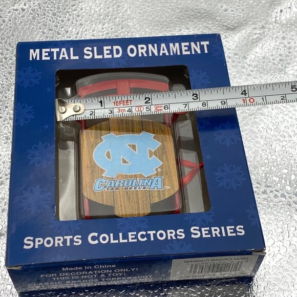Christmas Ornament University North Carolina Tar Heels‎ Metal Sled Sports - Picture 12 of 13
